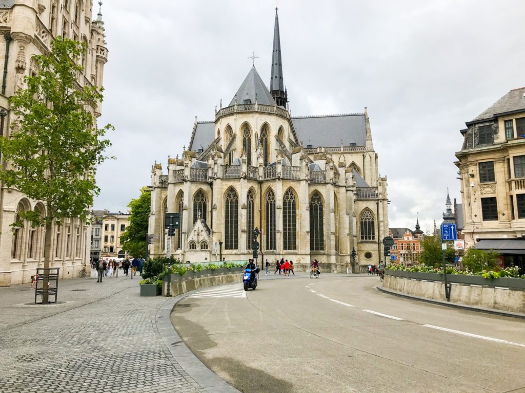 The back of the Saint Peter's Church in Leuven, one of the top free things to do in Leuven Belgium.