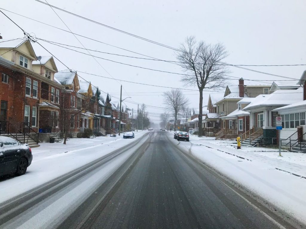 snow in Kingston Canada