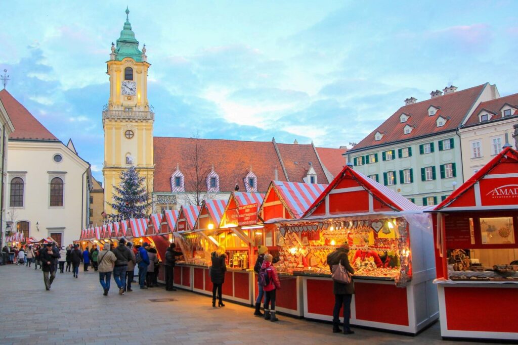 Christmas market in Bratislava - winter city breaks in europe