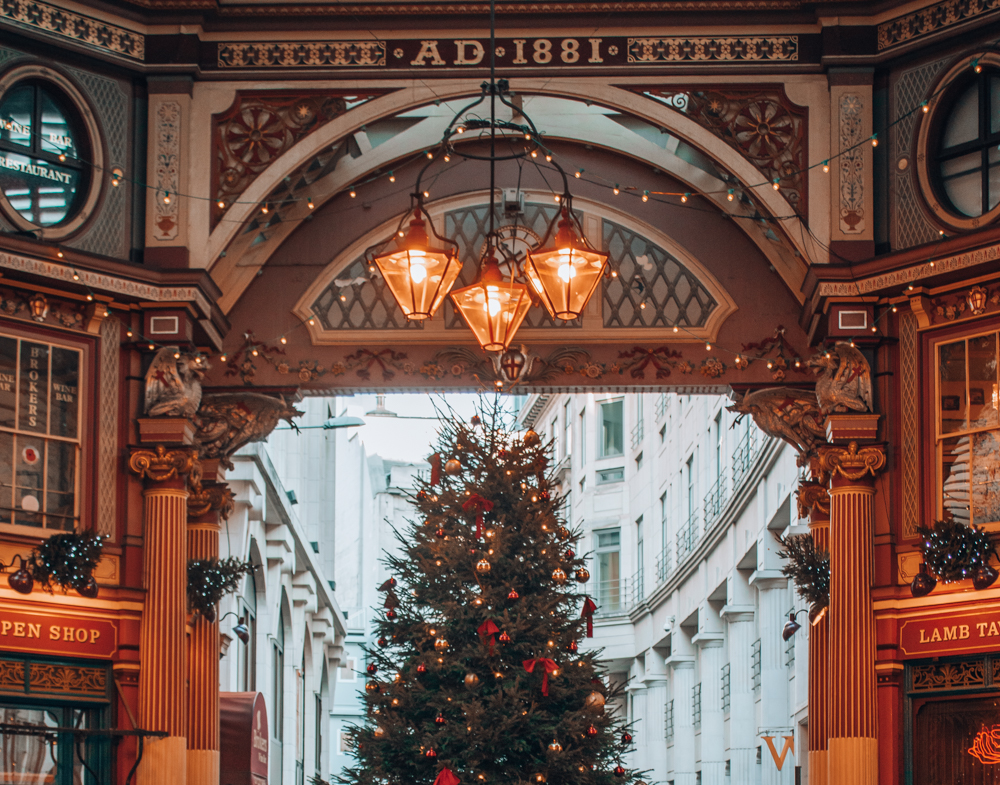 Christmas time in London, UK winter
