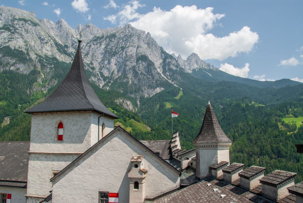 mountain views castle Hohenwerfen