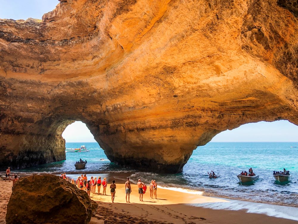Inside Benagil Cave Portugal landmarks