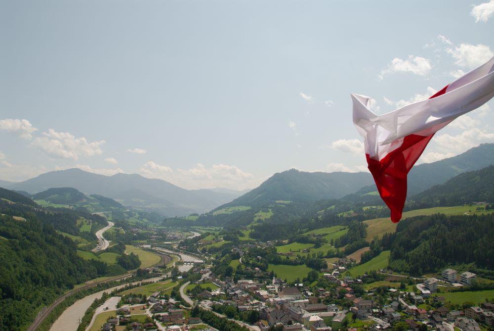 view from Hohenwerfen Castle