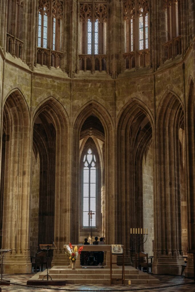 inside abbey Mont Saint-Michel