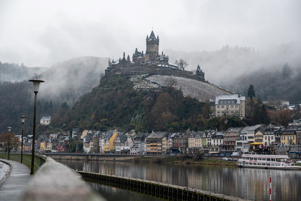 Cochem in winter on the Moselle river