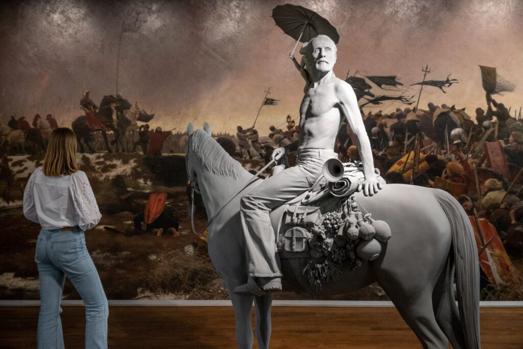 Artwork Hans Op de Beeck in contrast  with ancient painting