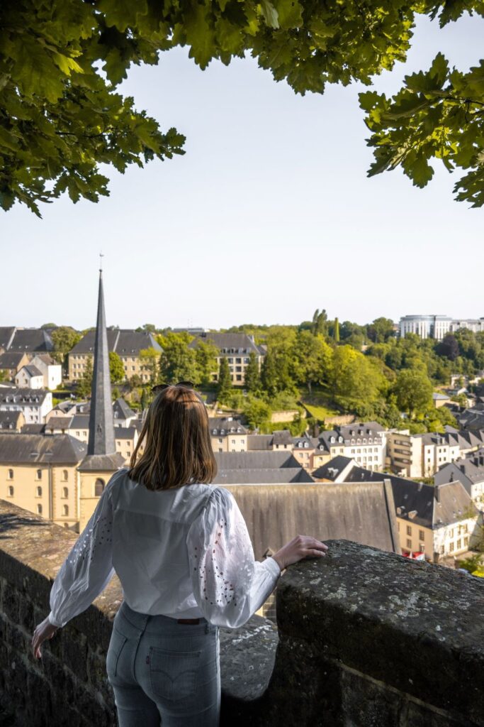 View from Chemin de la Corniche in Luxembourg City