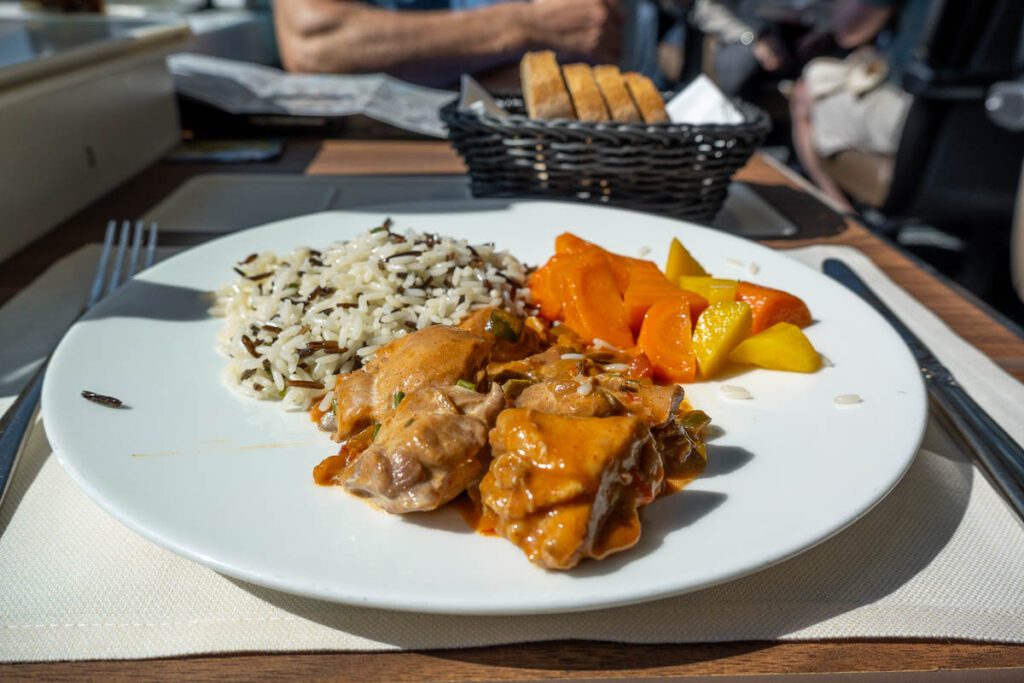 Main course on the Glacier Express