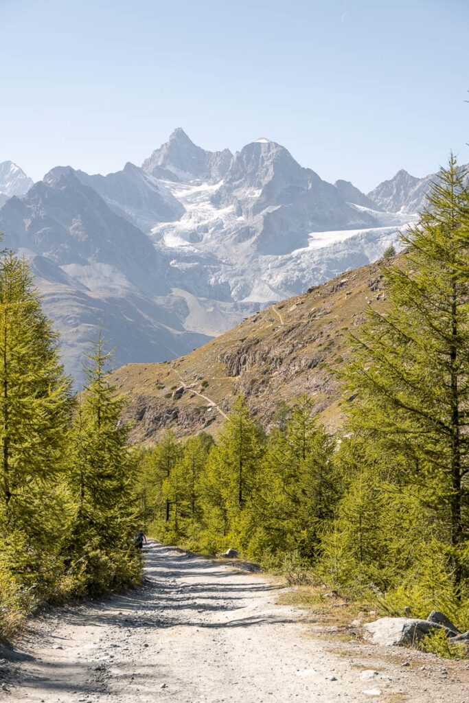 view during the 5 seenweg in Zermatt