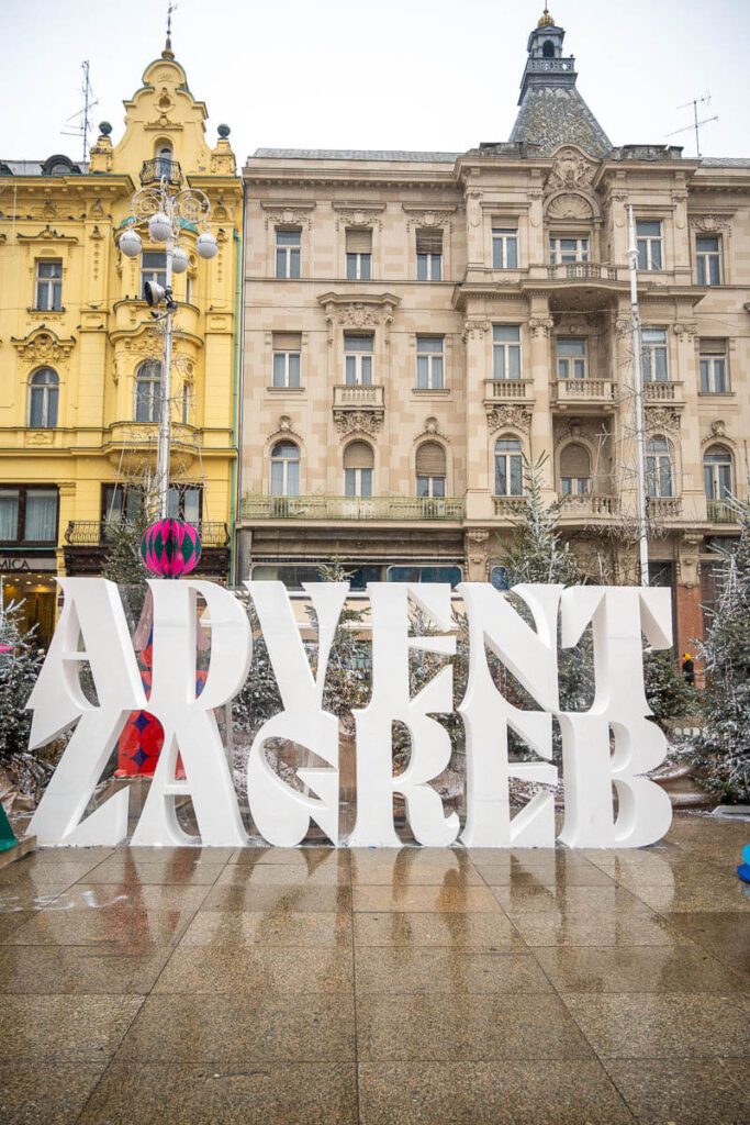 Advent in Zagreb sign