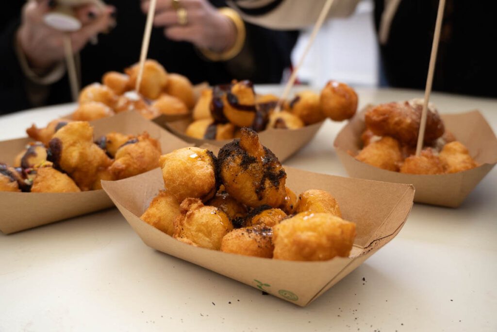 Fritule at the Christmas market of Zagreb