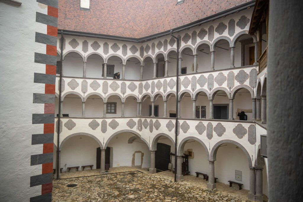 Veliki Tabor castle courtyard
