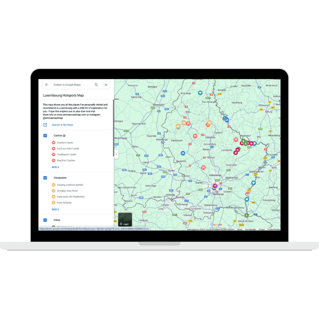 Luxembourg Hotspots Map